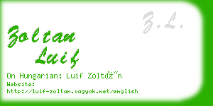 zoltan luif business card